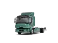 Zielony Volvo FL, elektryczny, gotowy do pracy.