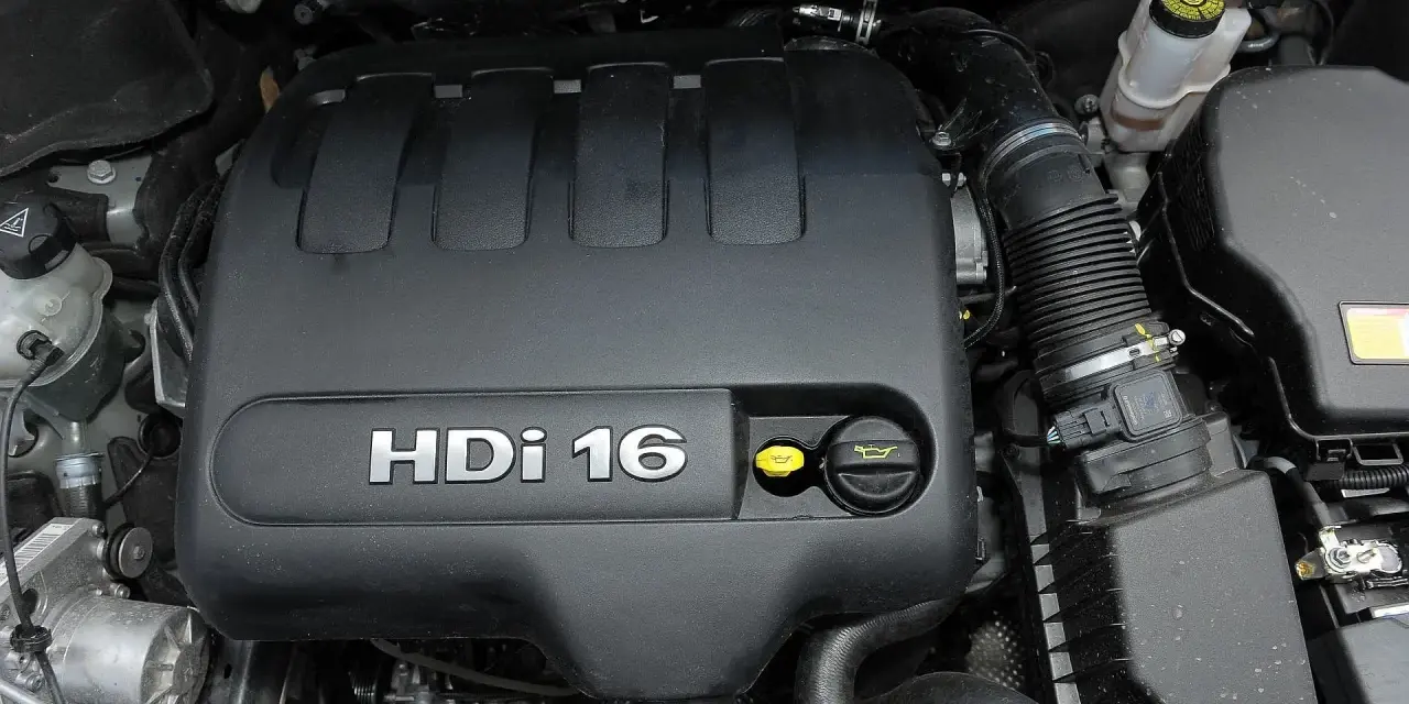 Silnik diesla HDi 16V w samochodzie Peugeot Expert.