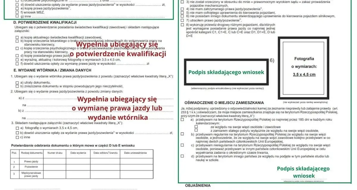 Wniosek o wymianę prawa jazdy po ślubie. Wypełnij, gdy zmieniasz dane lub potrzebujesz wtórnika. Dołącz zdjęcie 3,5x4,5 cm.