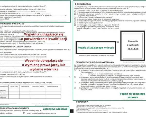 Wniosek o wymianę prawa jazdy po ślubie. Wypełnij, gdy zmieniasz dane lub potrzebujesz wtórnika. Dołącz zdjęcie 3,5x4,5 cm.