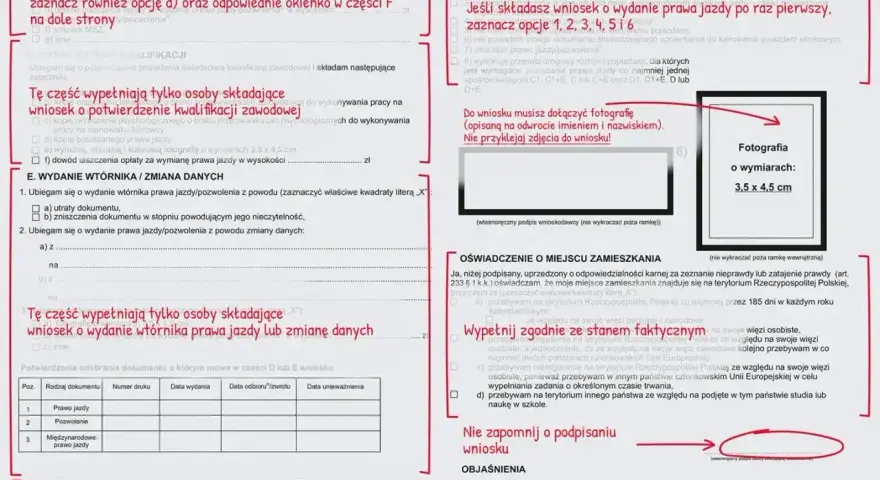 Wniosek o wydanie prawa jazdy: ile kosztuje wydanie prawa jazdy? Dokument zawiera informacje o opłatach i wymaganych załącznikach.